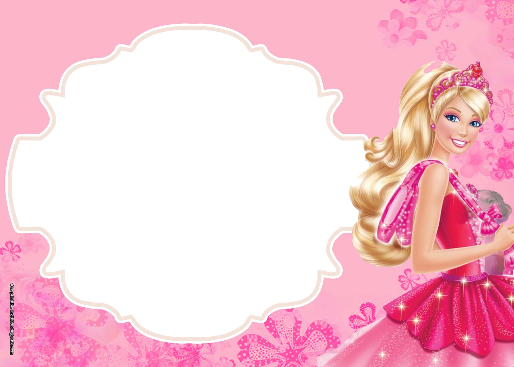 Barbie Birthday Invitation Template