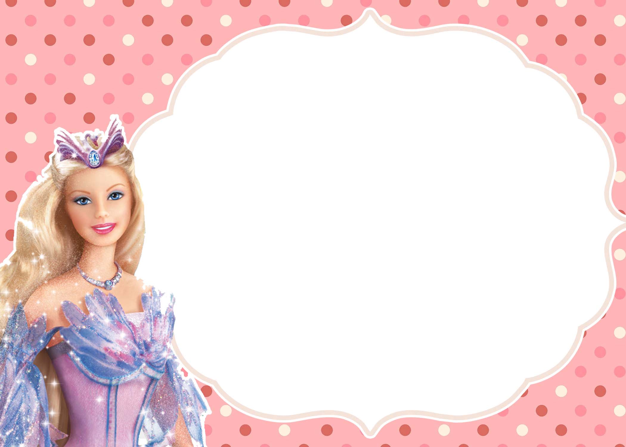 Editable Barbie Birthday Invitations Templates Free / Floral 60th