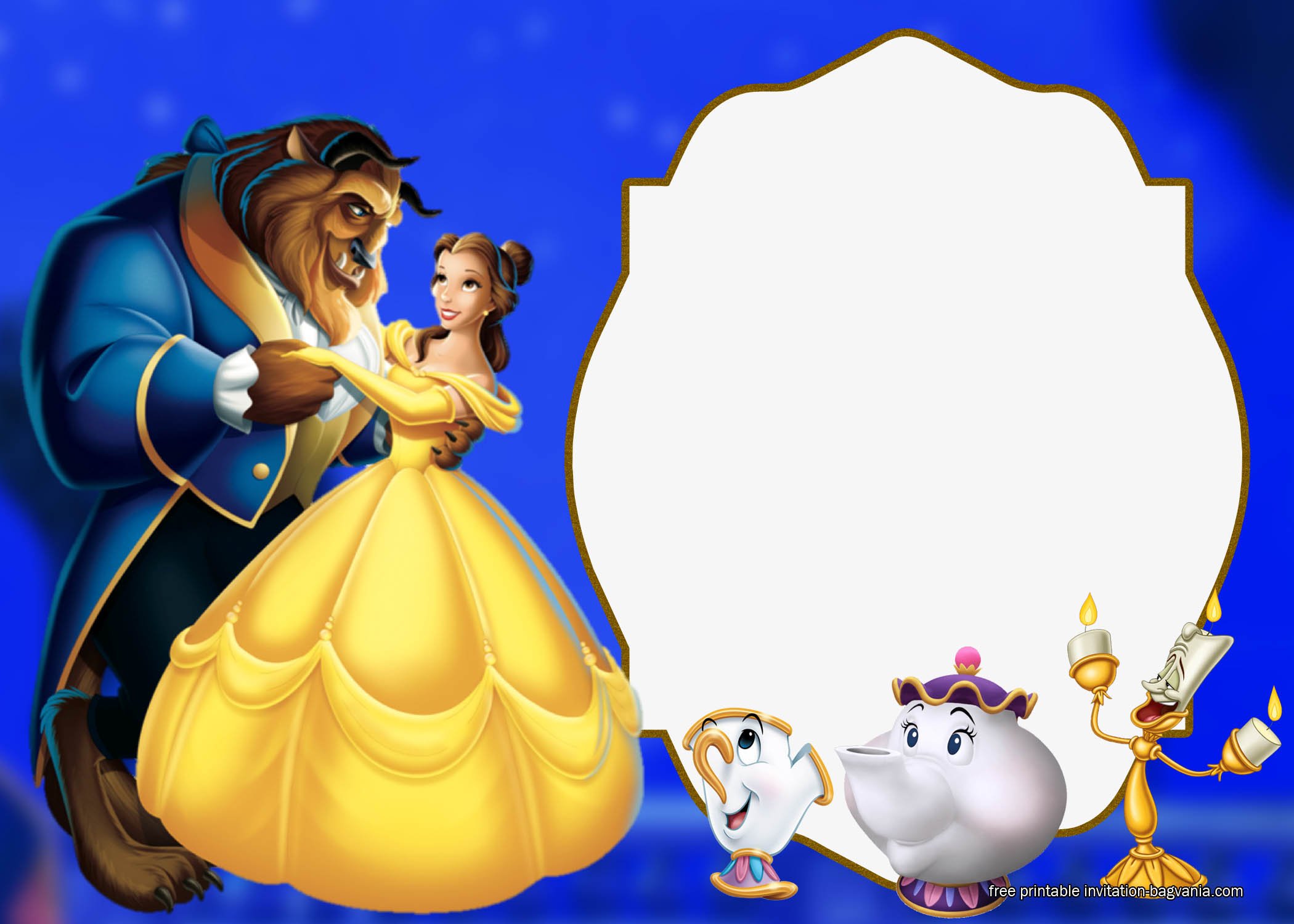 Beauty And The Beast Template Printable Templates