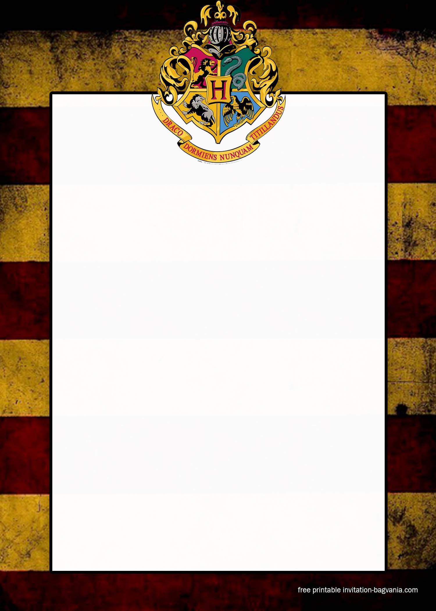 Printable Harry Potter Template Free Printable Templates