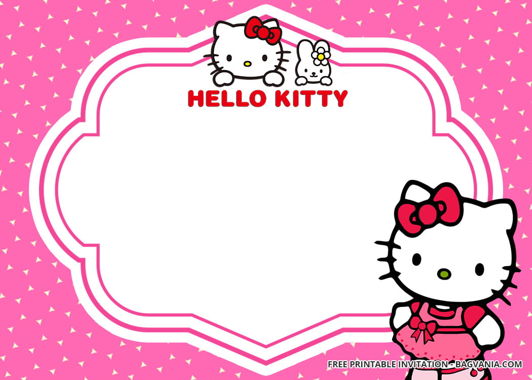 23+ FREE Personalized Hello Kitty Invitation Templates  FREE Regarding Hello Kitty Birthday Card Template Free