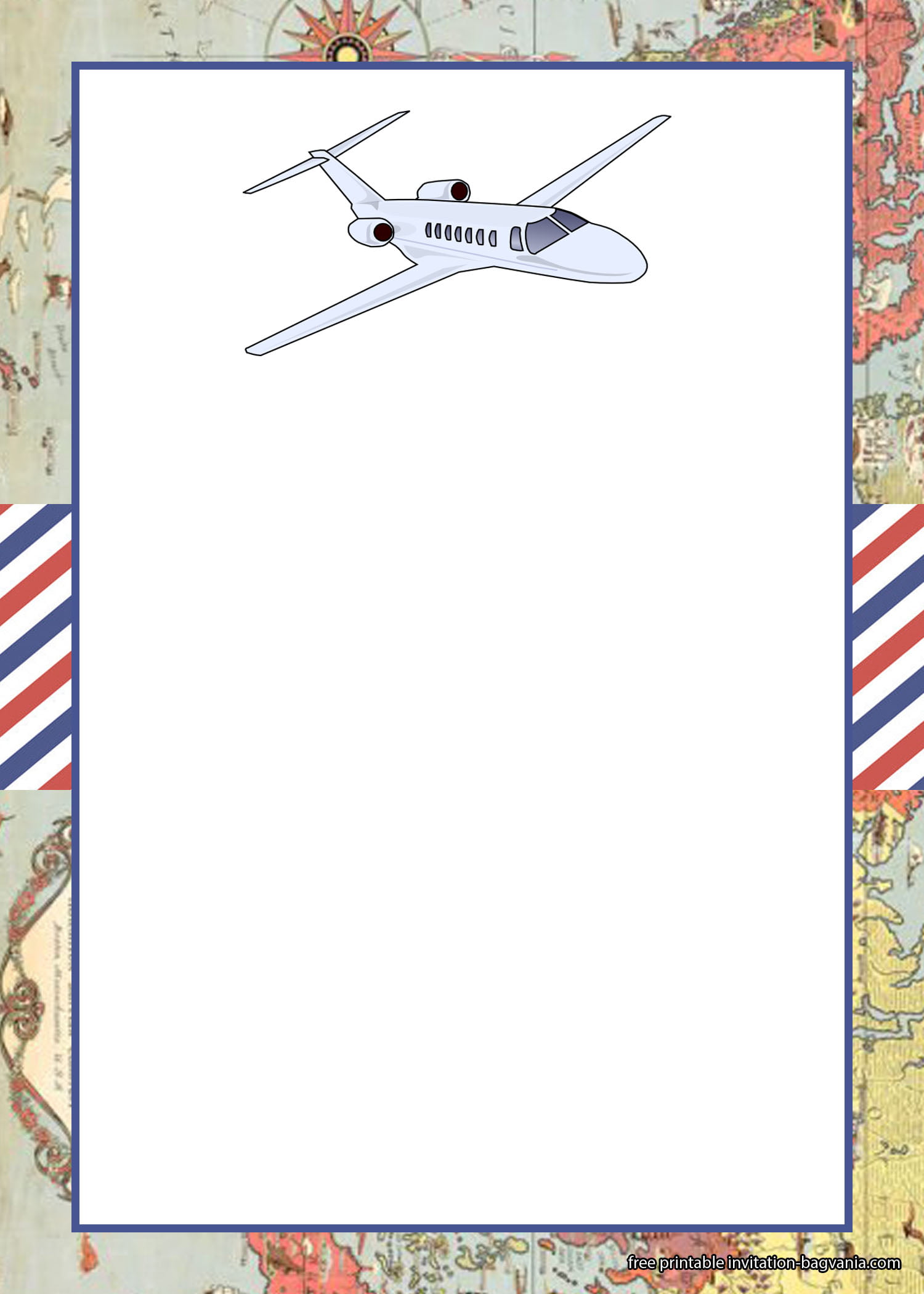 Free Printable Airplane Invitation Template Free Printable Airplane Invitation Template