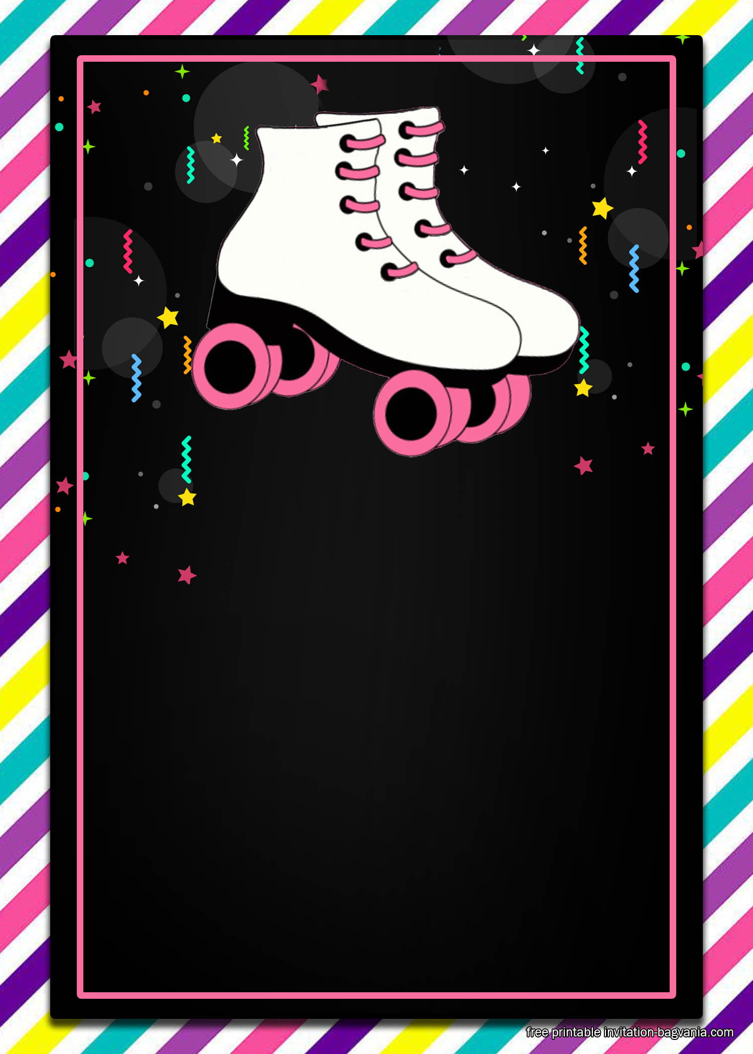 Roller Skating Birthday Invitations Templates Free