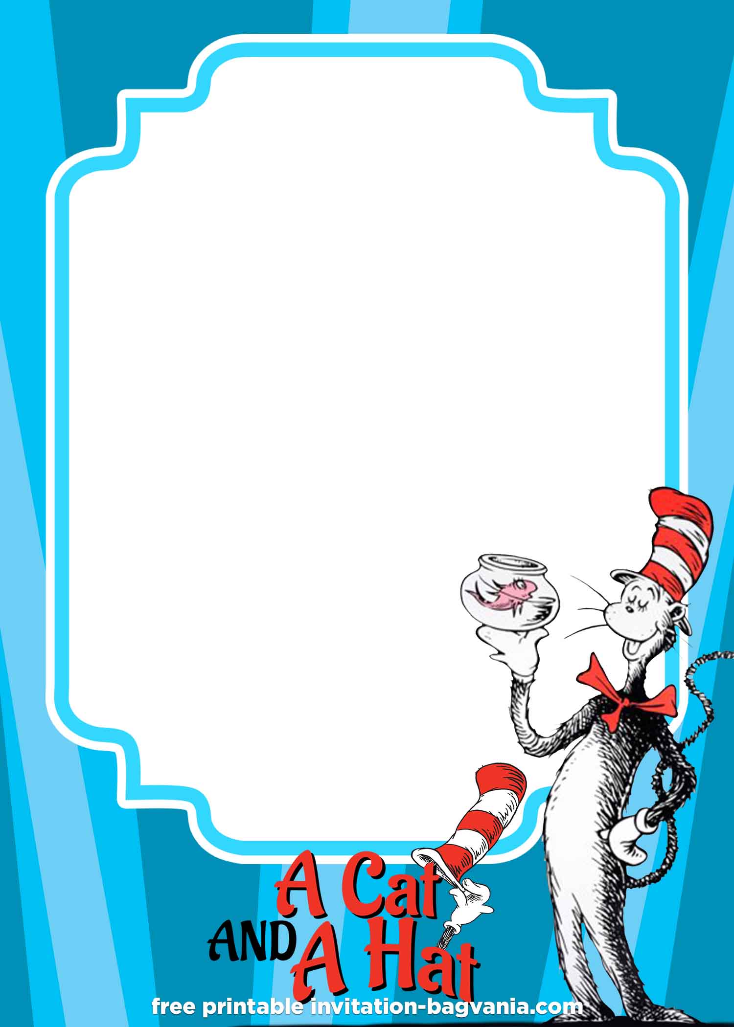 Cat In The Hat Invitation Template Free