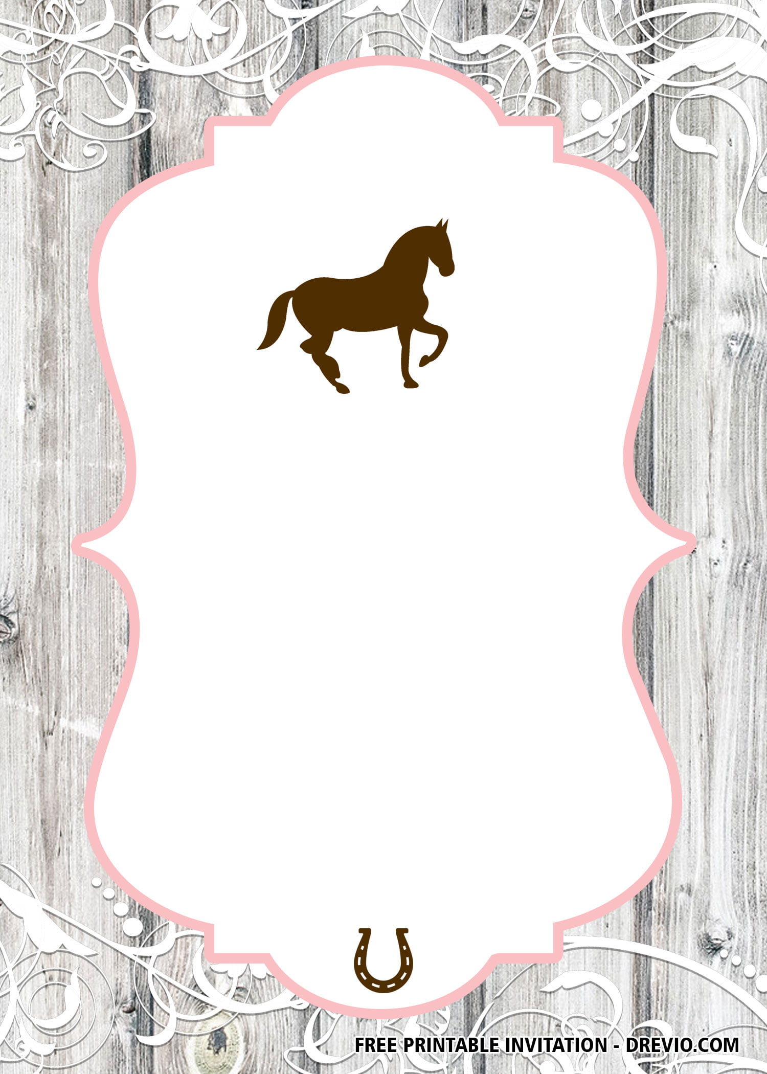 Free Printable Horse Themed Birthday Party Invitations Printable 