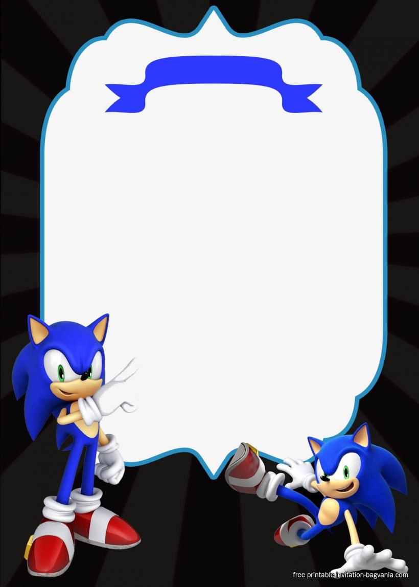 Sonic The Hedgehog Invitation Template Free