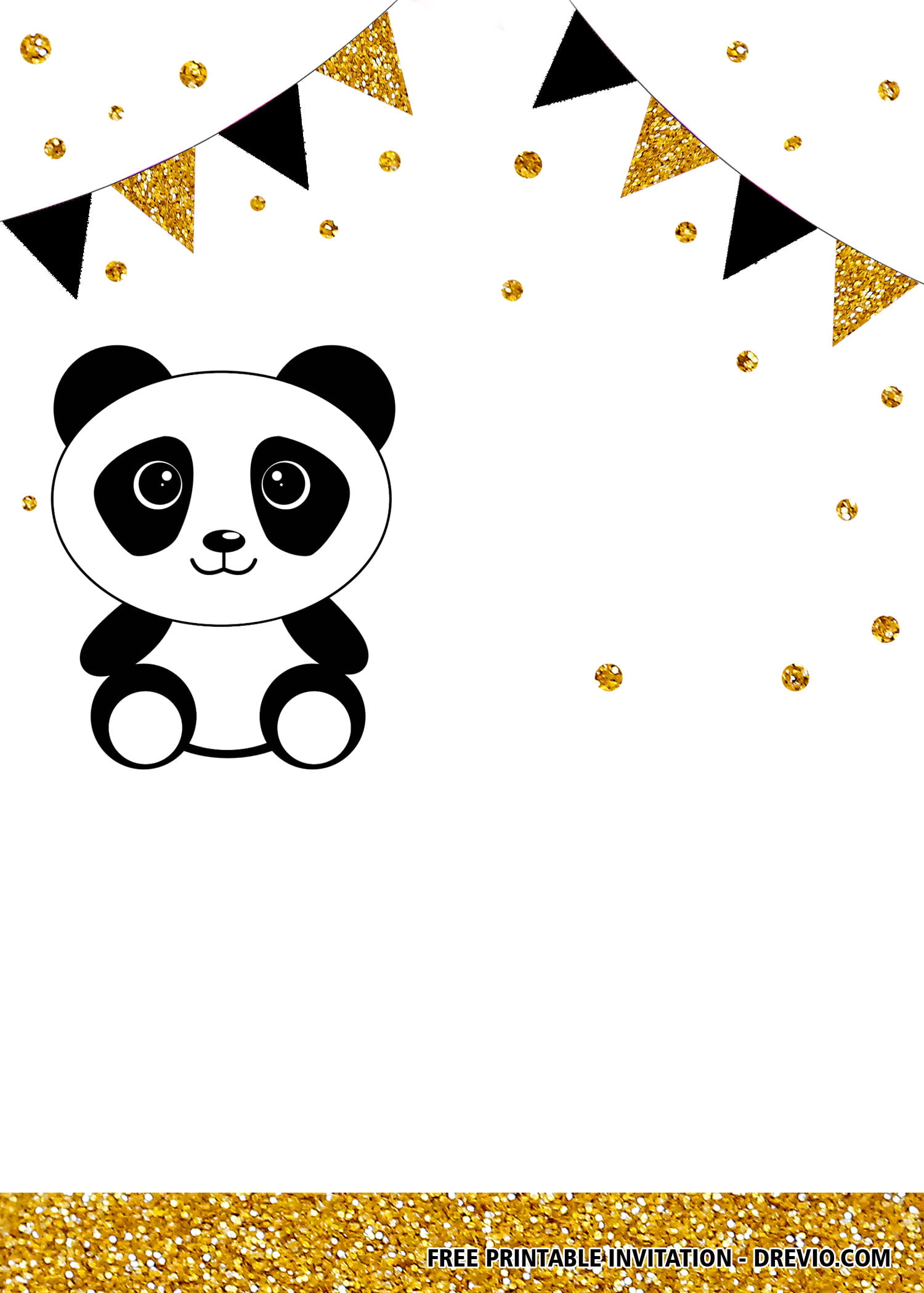 FREE Printable Panda Birthday Invitation Templates FREE Printable 