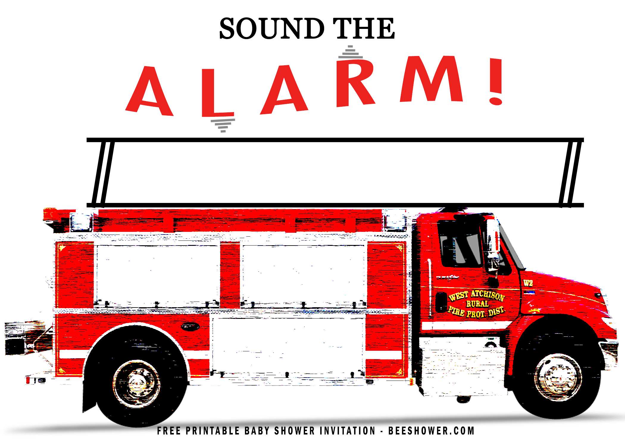 Free Printable Fire Truck Invitation Template ready to use in Minutes Free Printable Fire Truck Invitation Template ready to use in Minutes