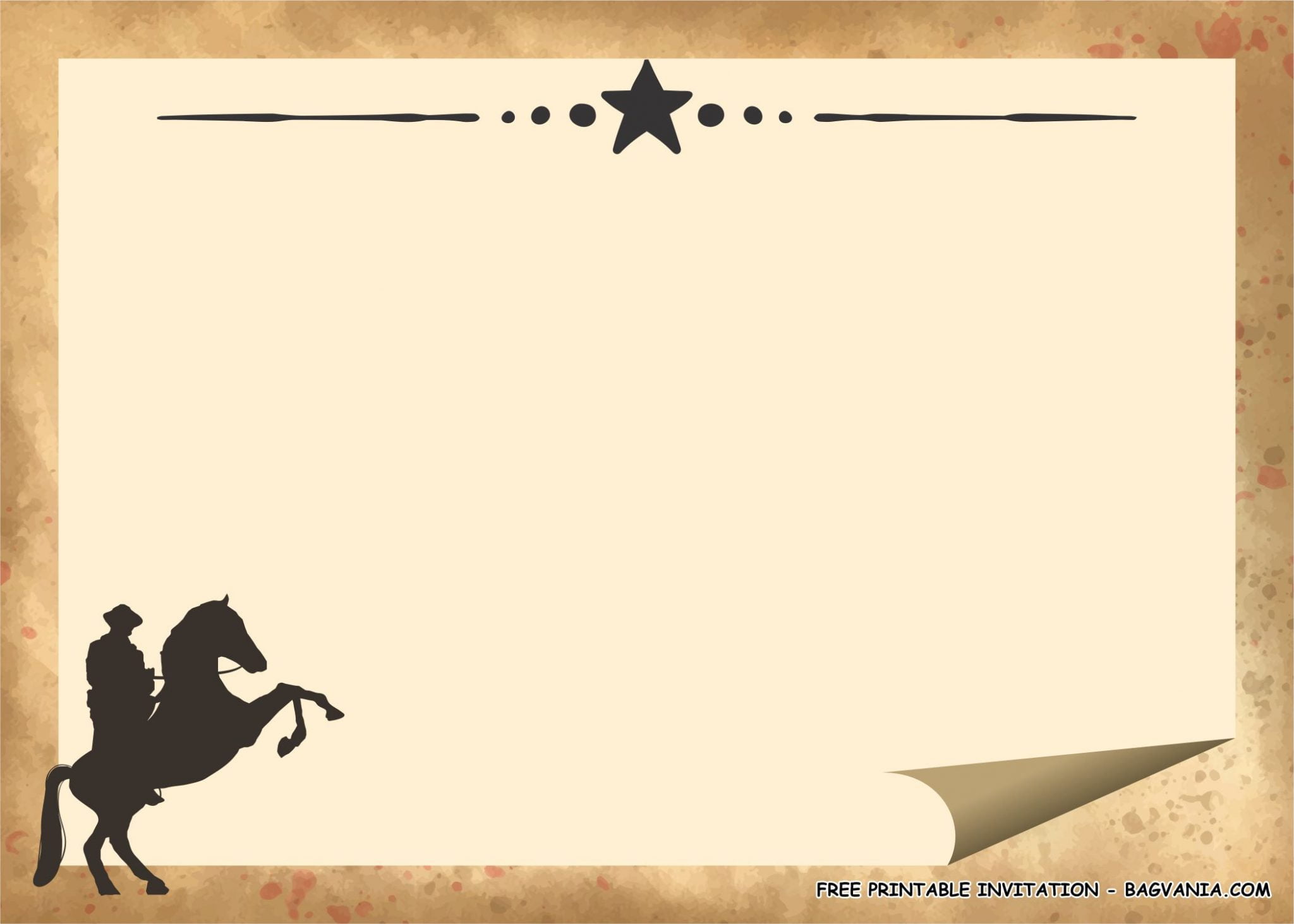 FREE PRINTABLE Cowboy Birthday Party Kits Template FREE Printable free-printable-cowboy-invitation-template