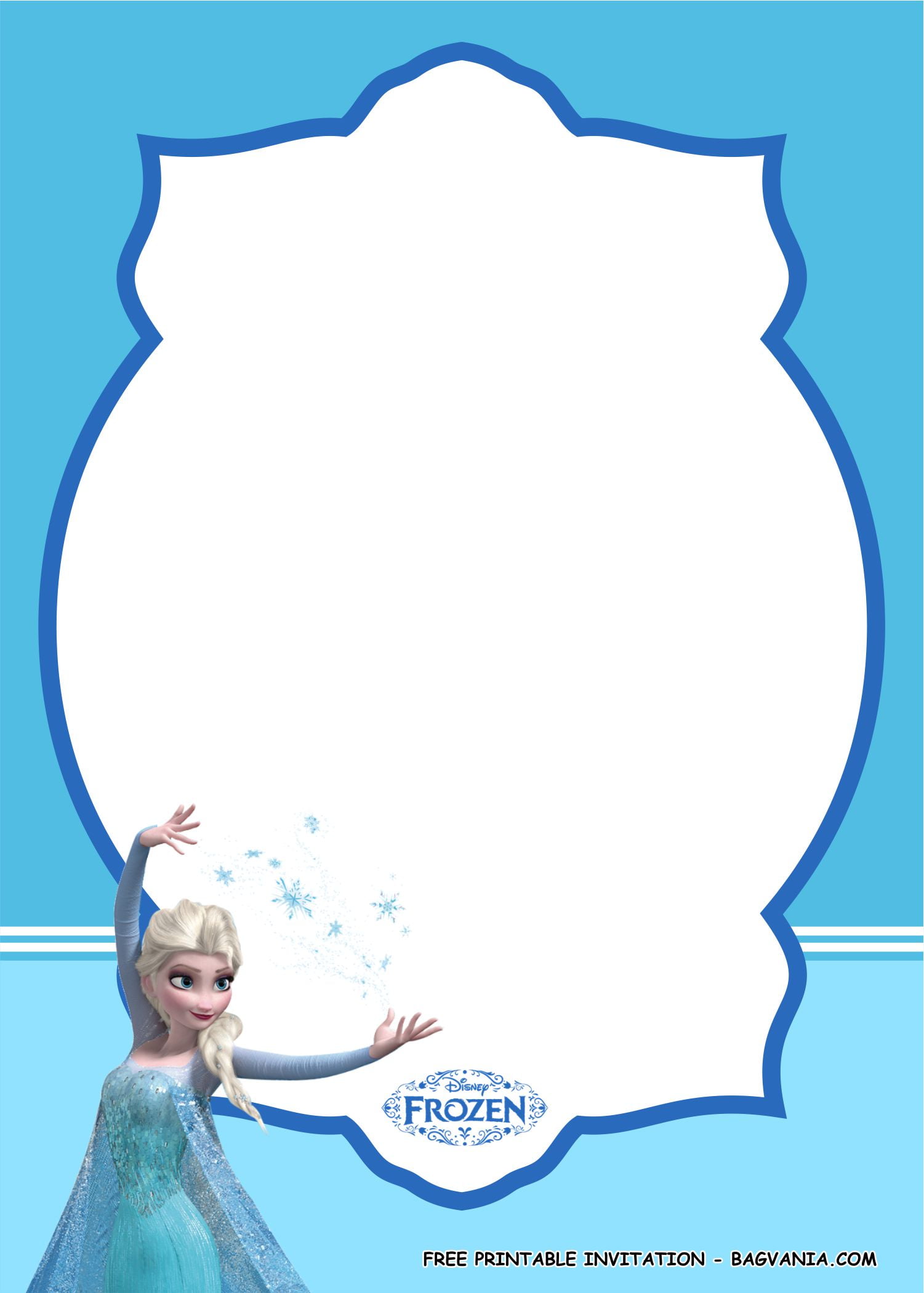 Free Printable Frozen Invitation Template from www.bagvania.com