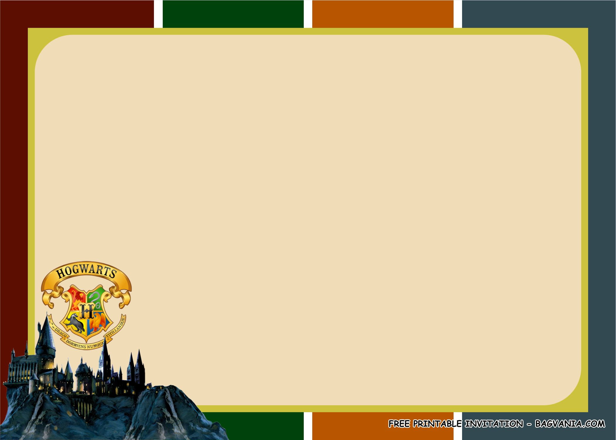 (FREE PRINTABLE) Hogwarts Birthday Party Kits Template FREE
