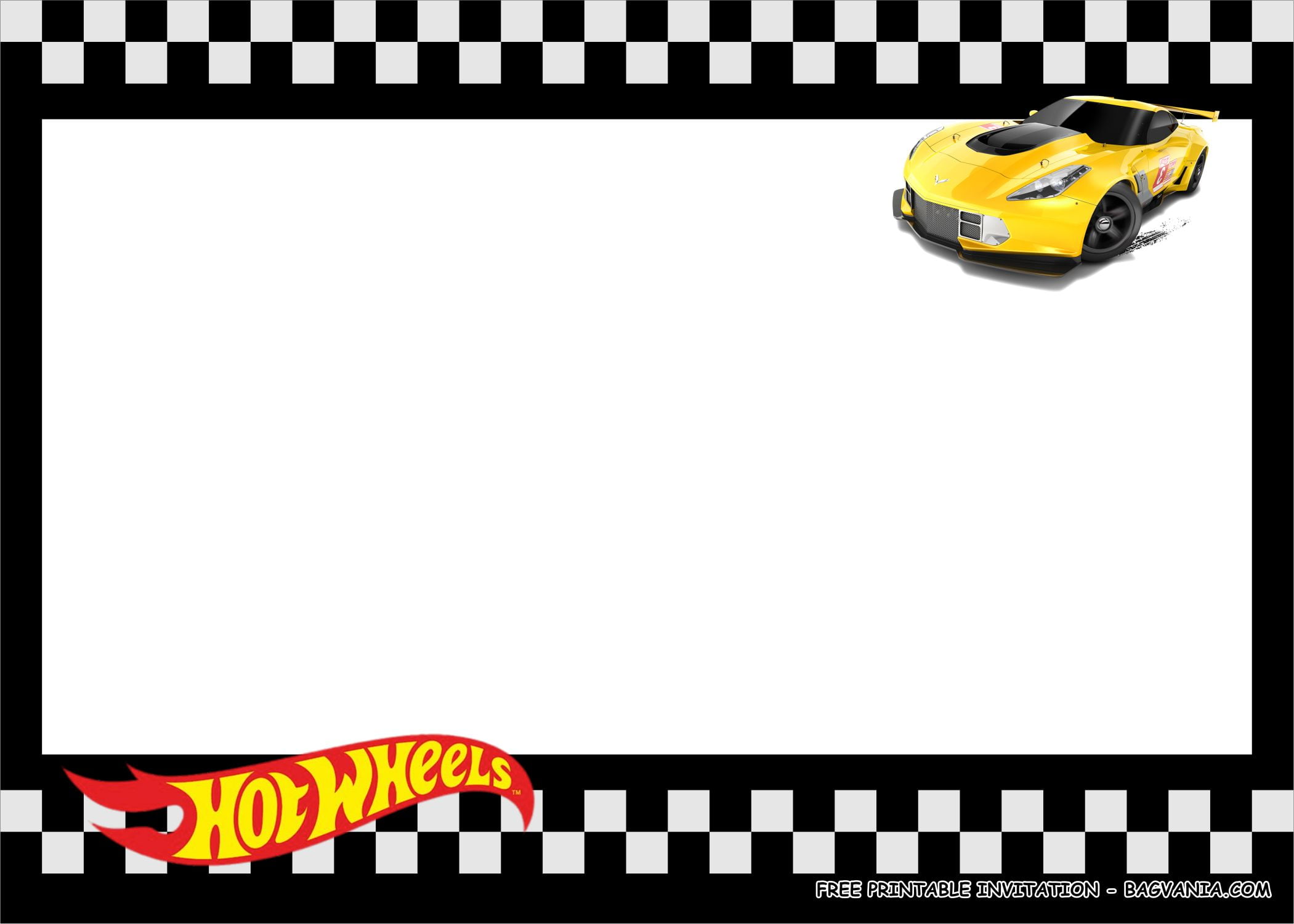 Free Printable Hot Wheels Birthday Party Kits Template Bagvania