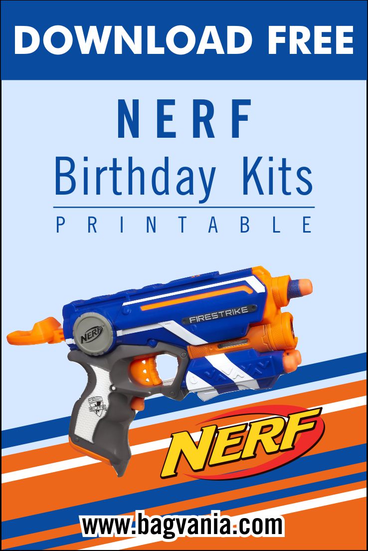 free printable) – nerf birthday party kits template | free