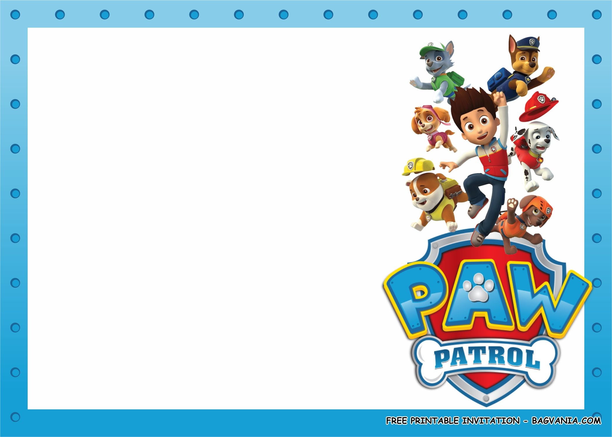 Free Printable Paw Patrol Birthday Party Kits Templates FREE