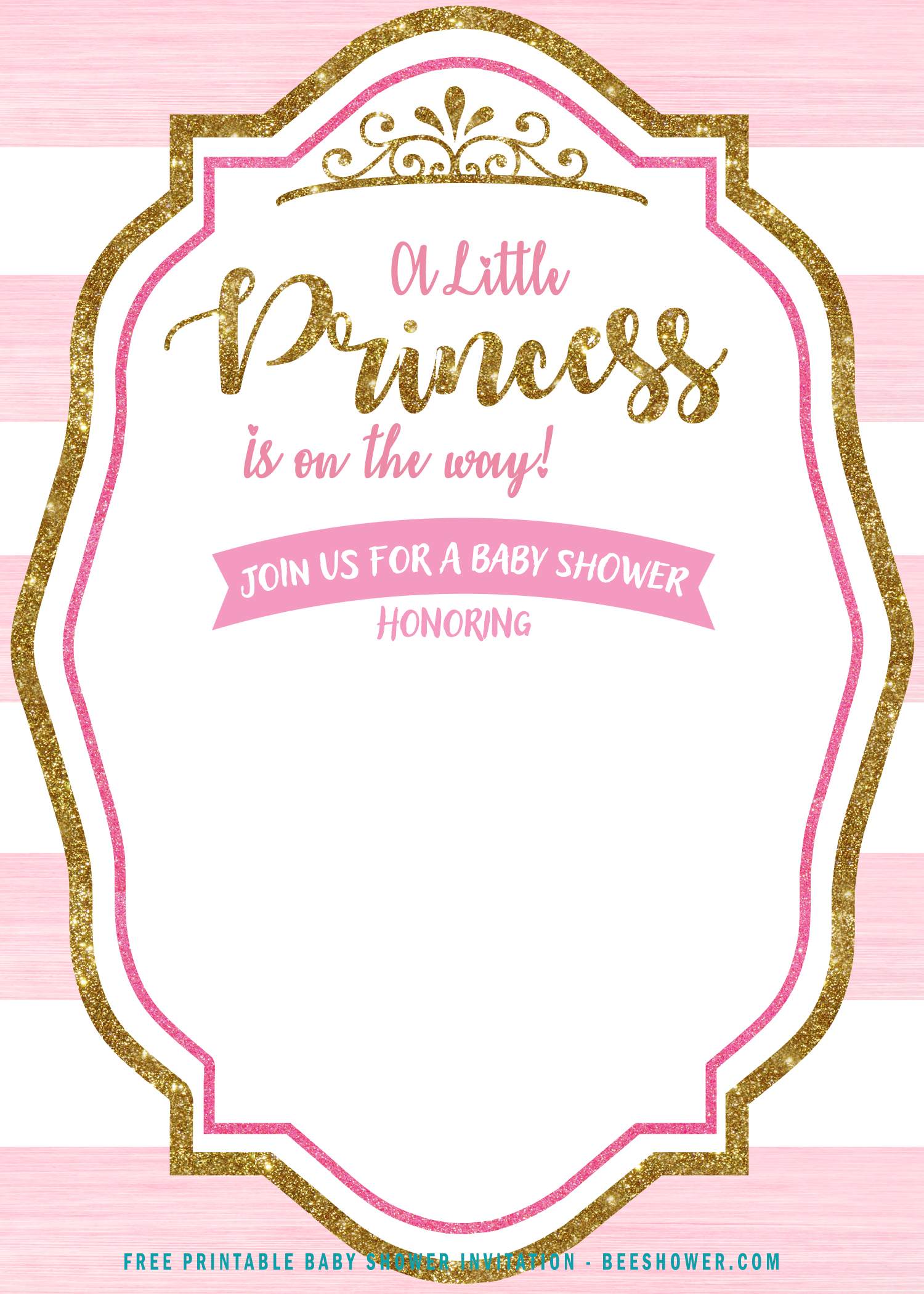 princess baby shower invitation templates free