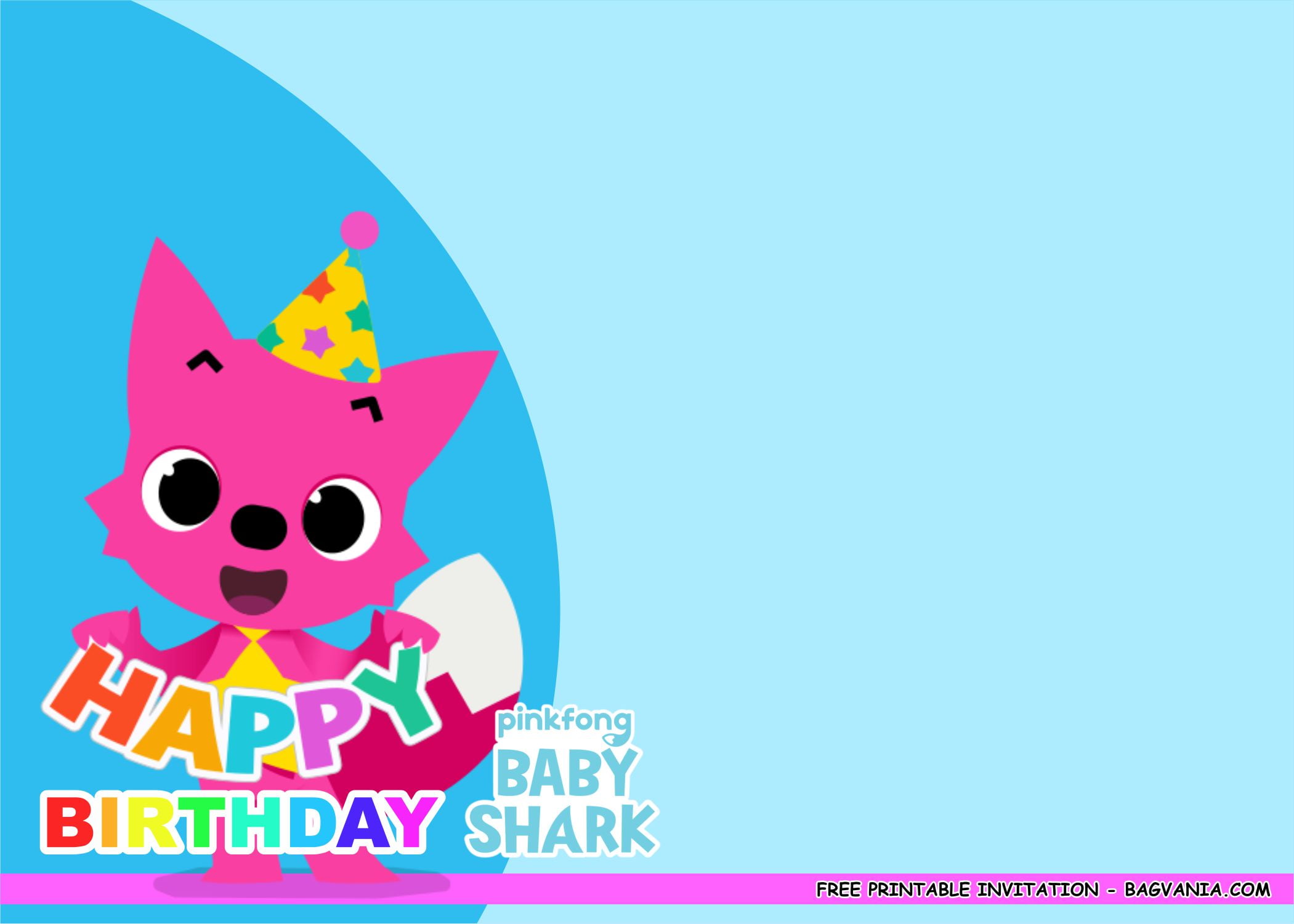 Free Printable Pinkfong Baby Shark Birthday Party Kits Templates