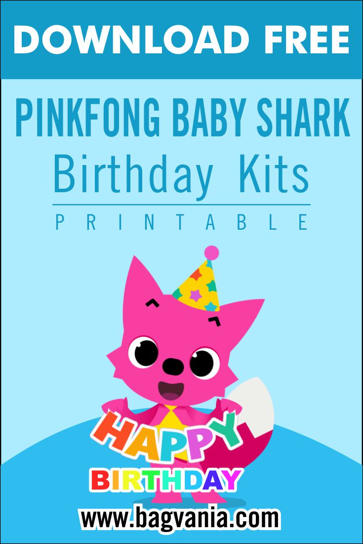 Free Printable Pinkfong Baby Shark Birthday Party Kits Templates Free Printable Birthday Invitation Templates Bagvania