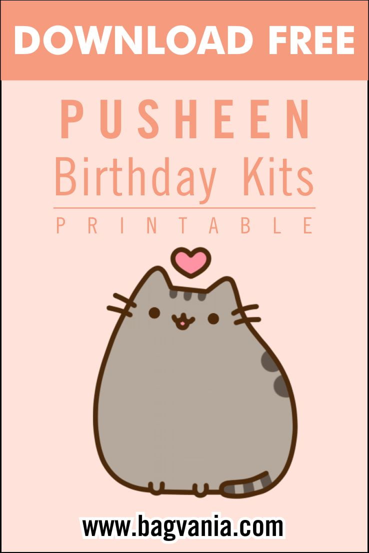 Free Printable Pusheen Birthday Party Kits Template Free Printable Birthday Invitation Templates Bagvania