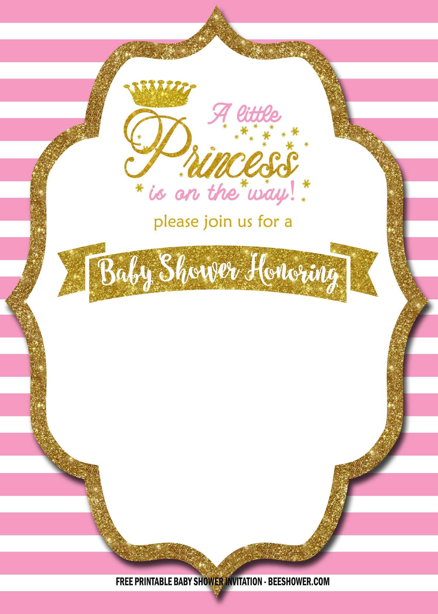 princess baby shower invitation templates free