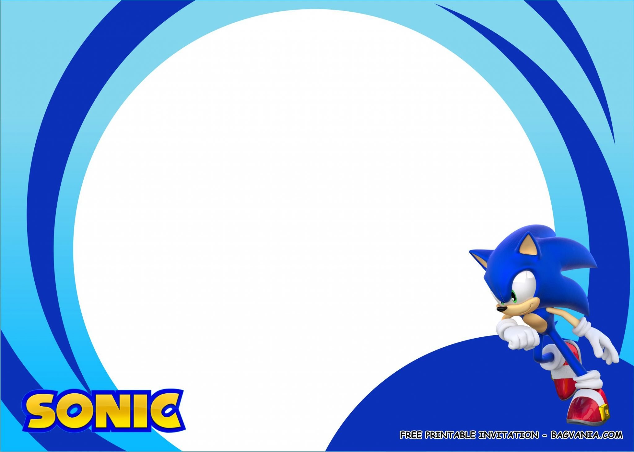 (FREE PRINTABLE) Sonic the Hedgehog Birthday Party Kits Template