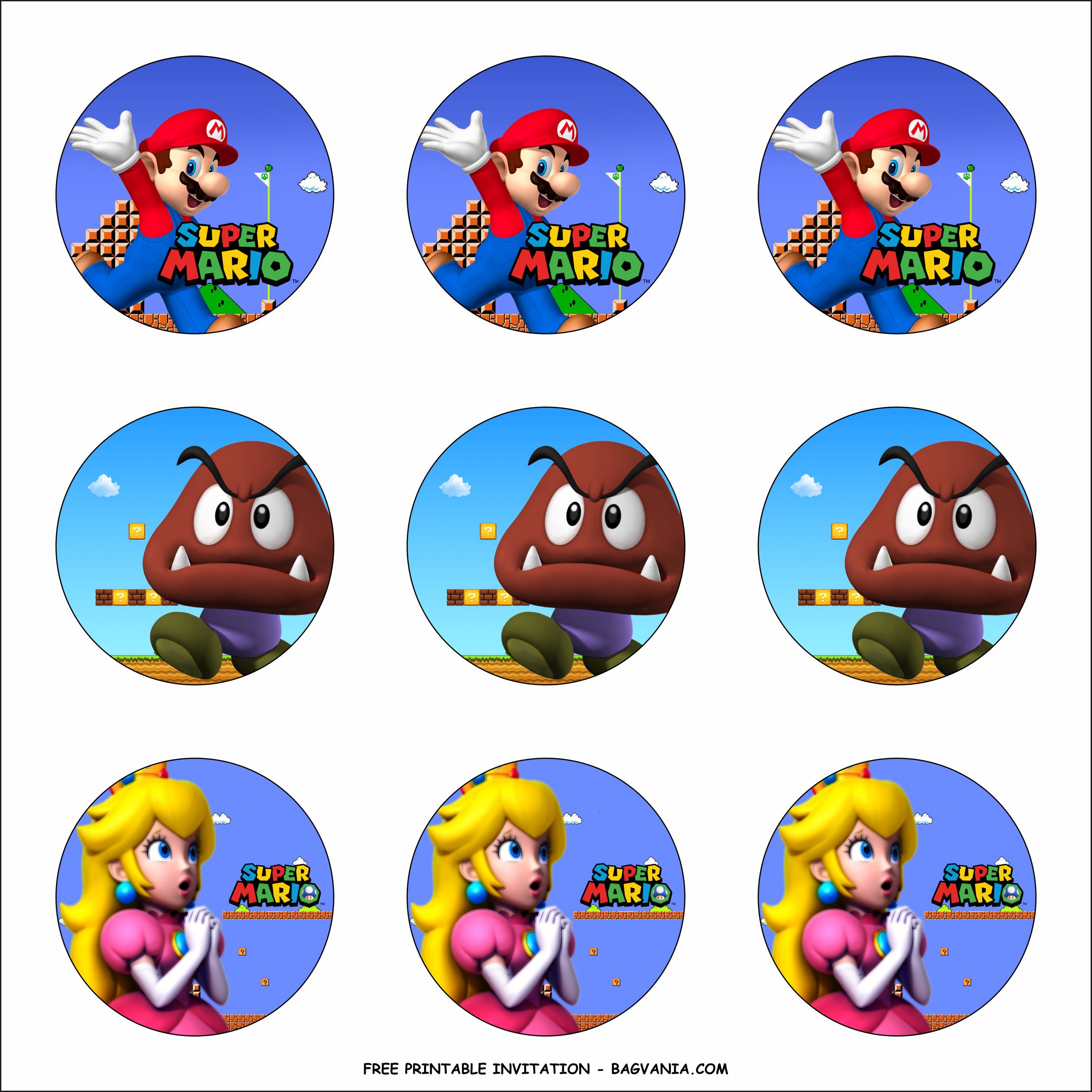 Free Printable Handsome Super Mario Birthday Party Kits Template FREE