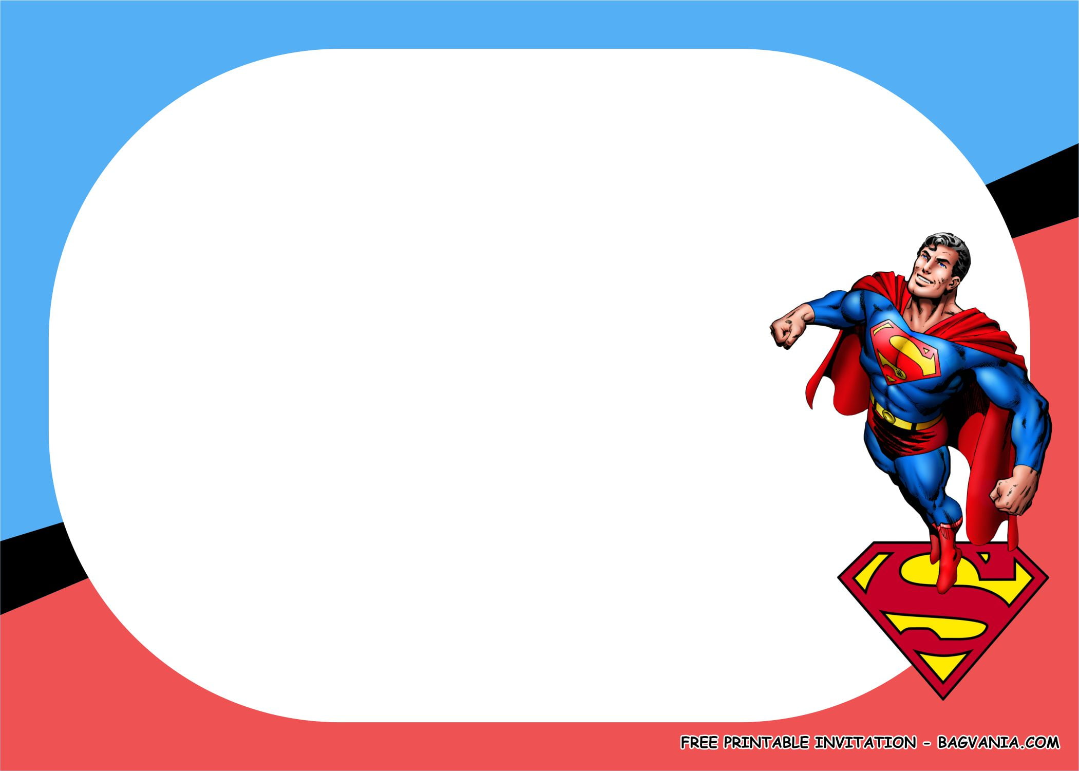 superman birthday party kits template