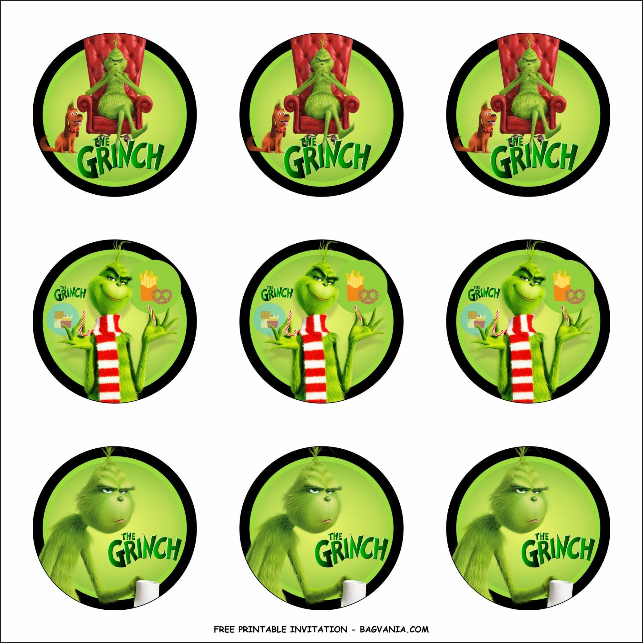 (FREE PRINTABLE) The Grinch Birthday Party Kits Template FREE