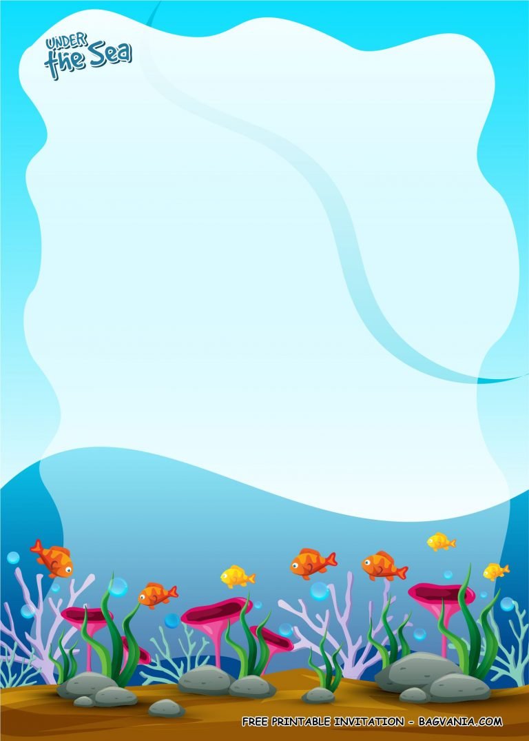 Free Printable Under Sea Birthday Party Kits Templates FREE Printable