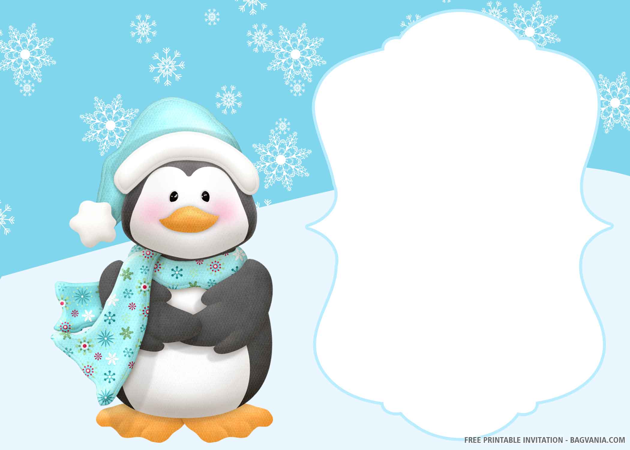 Free Penguin Invitation Template - Templates Printable Download