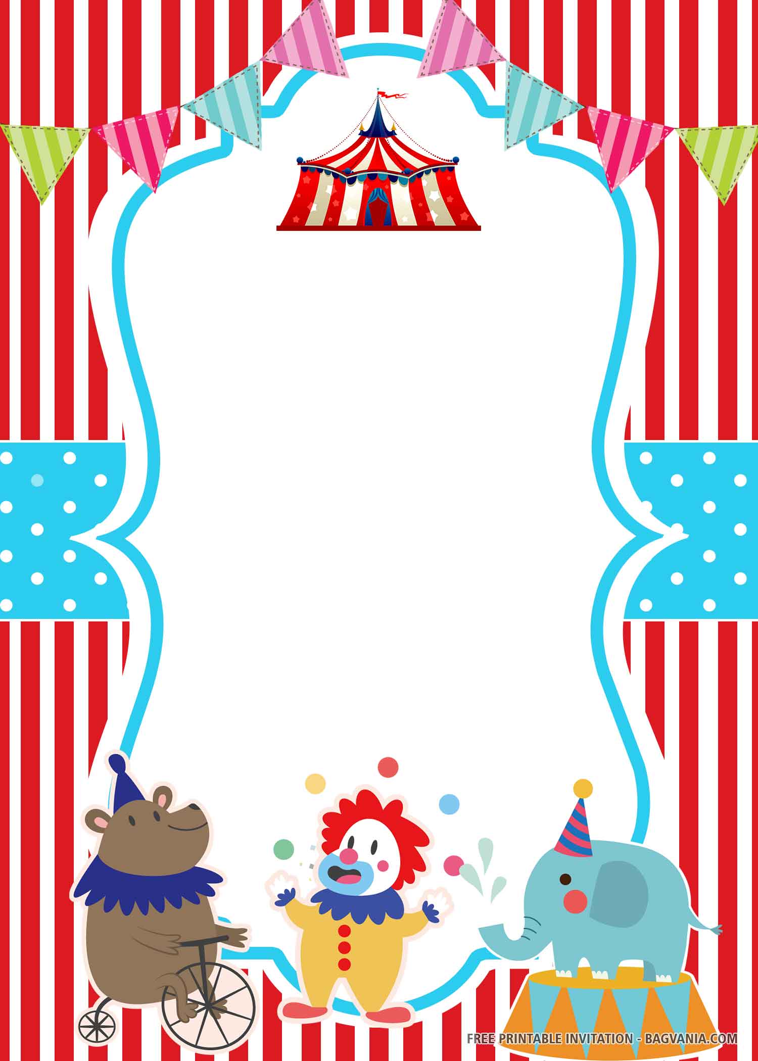 Circus Invitations Free Printable