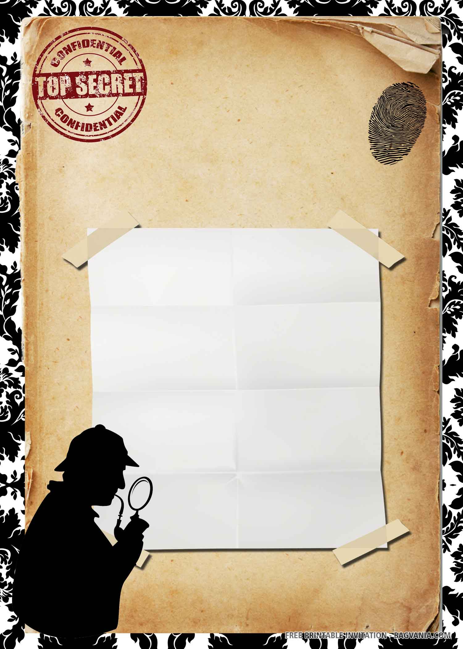 FREE PRINTABLE Smart Detective Birthday Invitation Templates FREE free-printable-smart-detective-birthday-invitation-templates-free