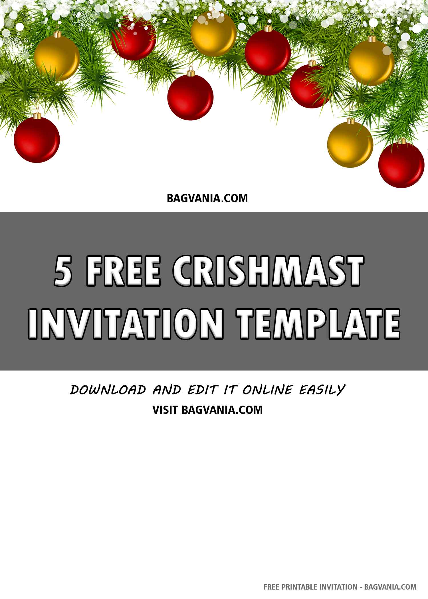Free Printable Christmas Party Invitation Christmas Party
