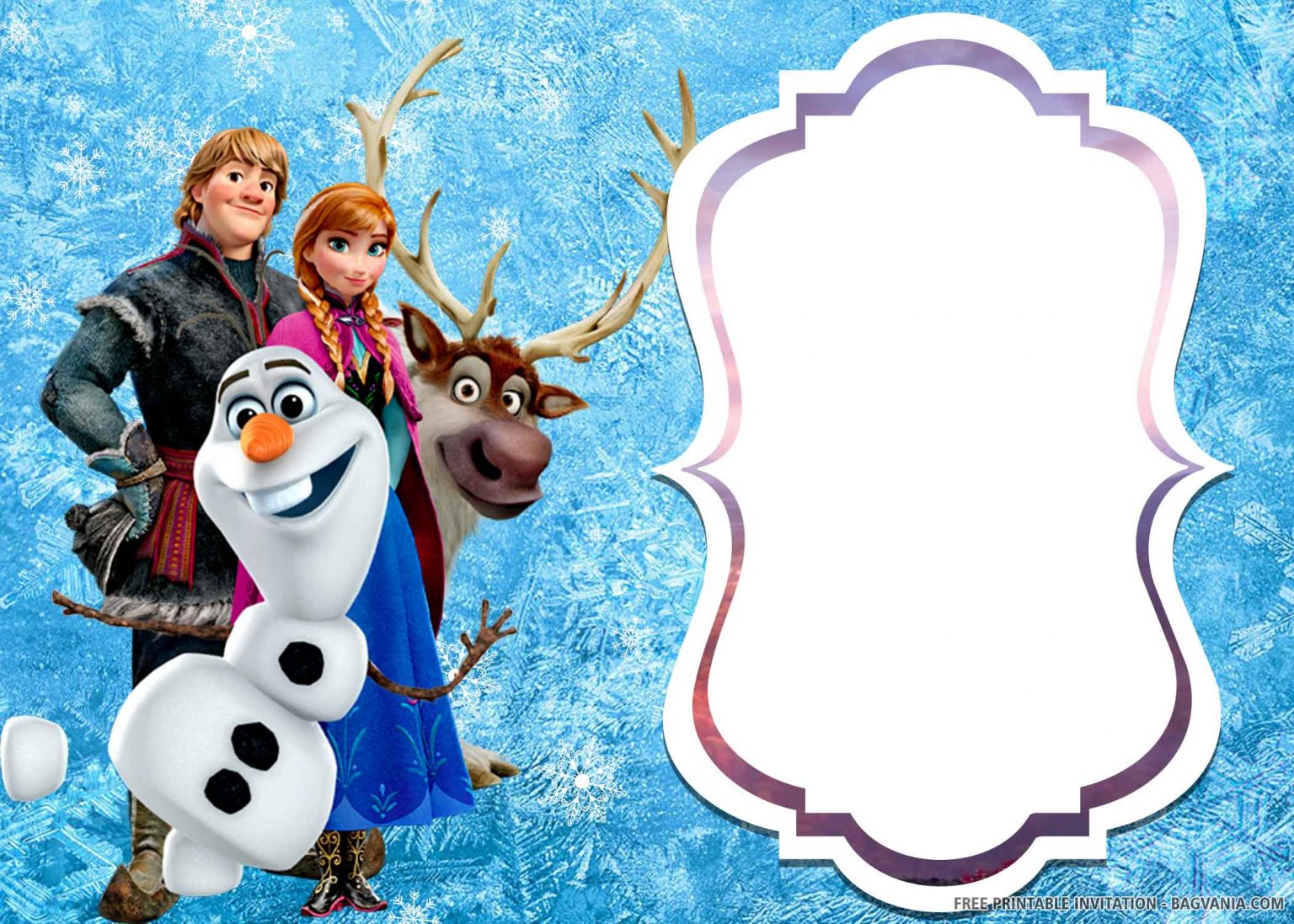 (FREE PRINTABLE) Elsa of Frozen 2 Birthday Invitation Templates