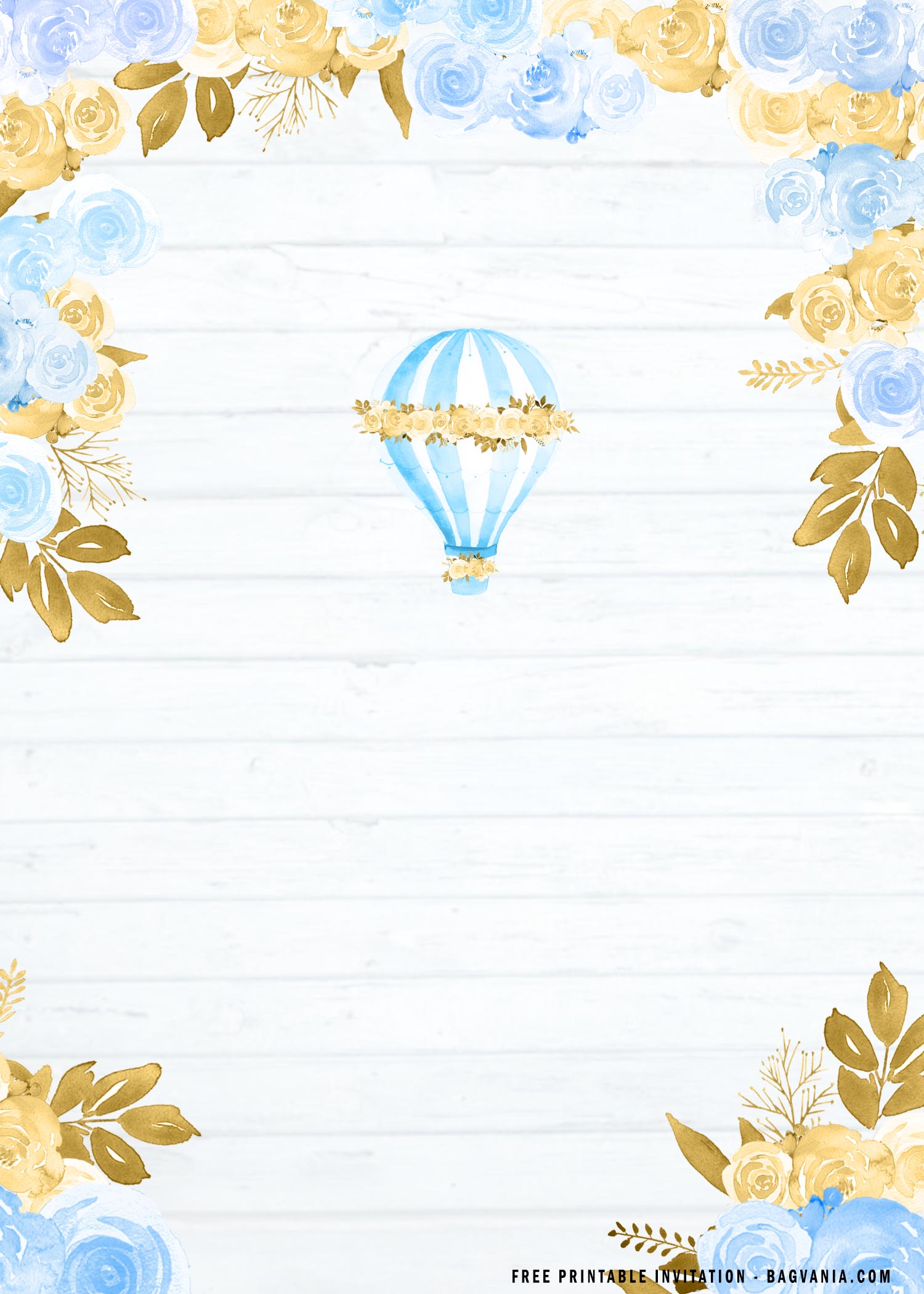 Free Printable Hot Air Balloon Birthday Party Invitation Templates Free Printable Birthday Invitation Templates Bagvania