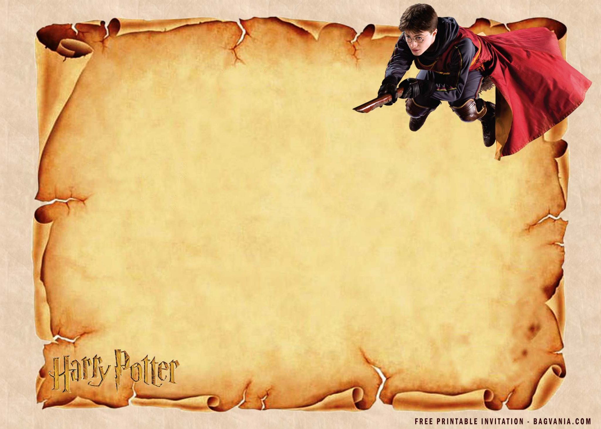 Free Harry Potter Printable Birthday Invitations