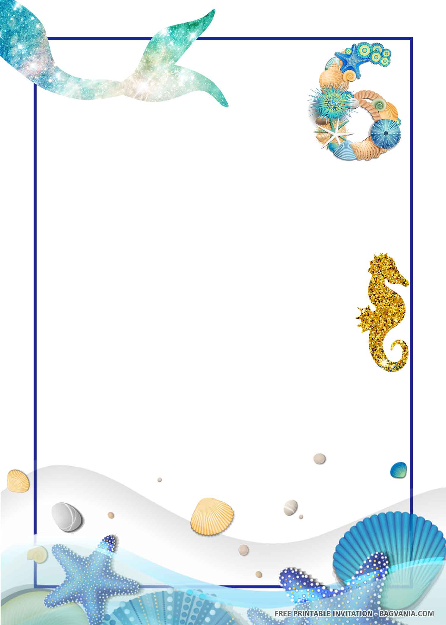FREE PRINTABLE Mermaid Birthday Invitation Templates FREE free-printable-mermaid-birthday-invitation-templates-free