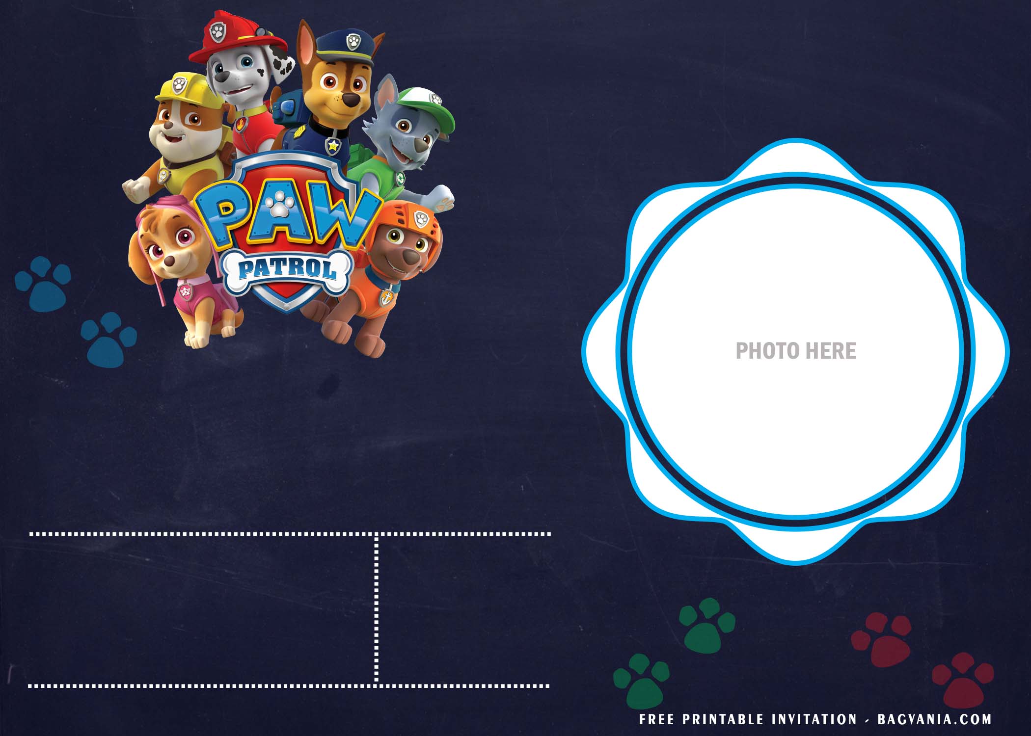 (FREE Printable) - Paw Patrol Baby Shower Invitation ...