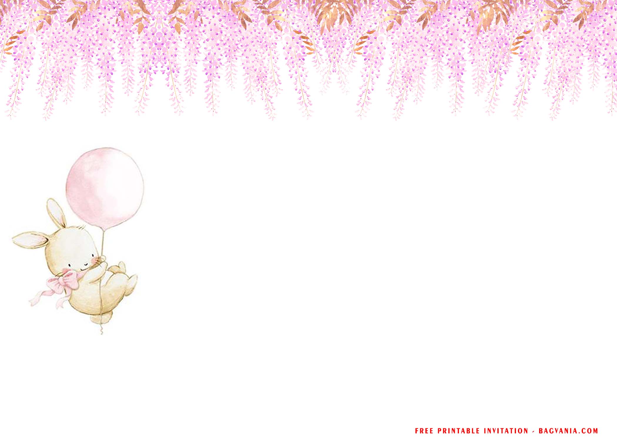 bunny baby shower invitations free