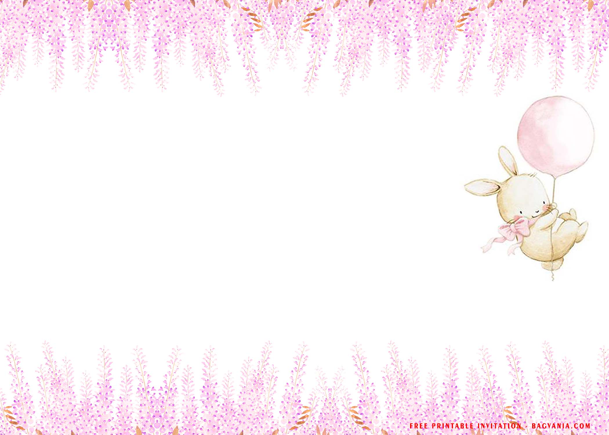bunny baby shower invitations free