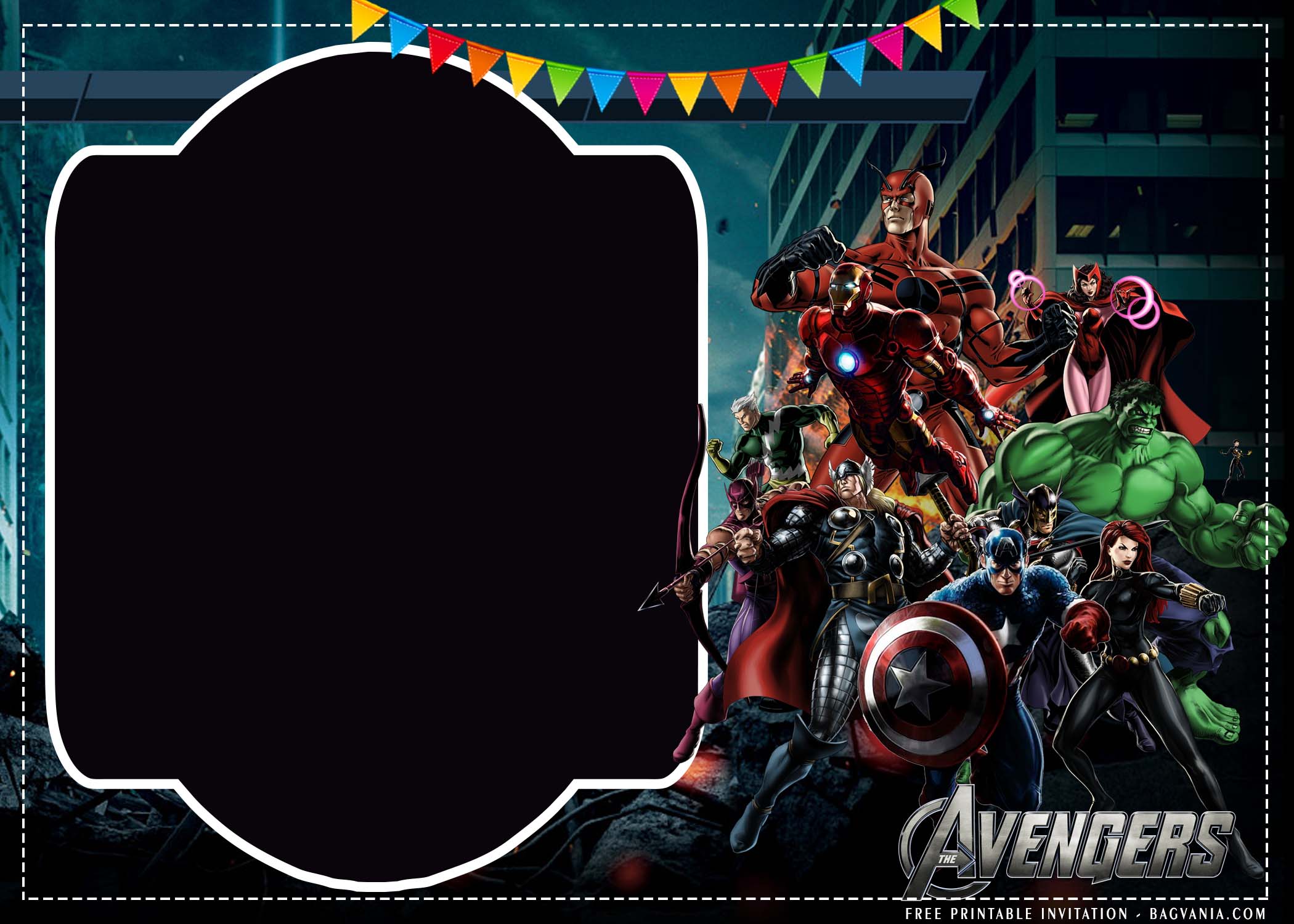 Avengers Invitations Template Free from www.bagvania.com