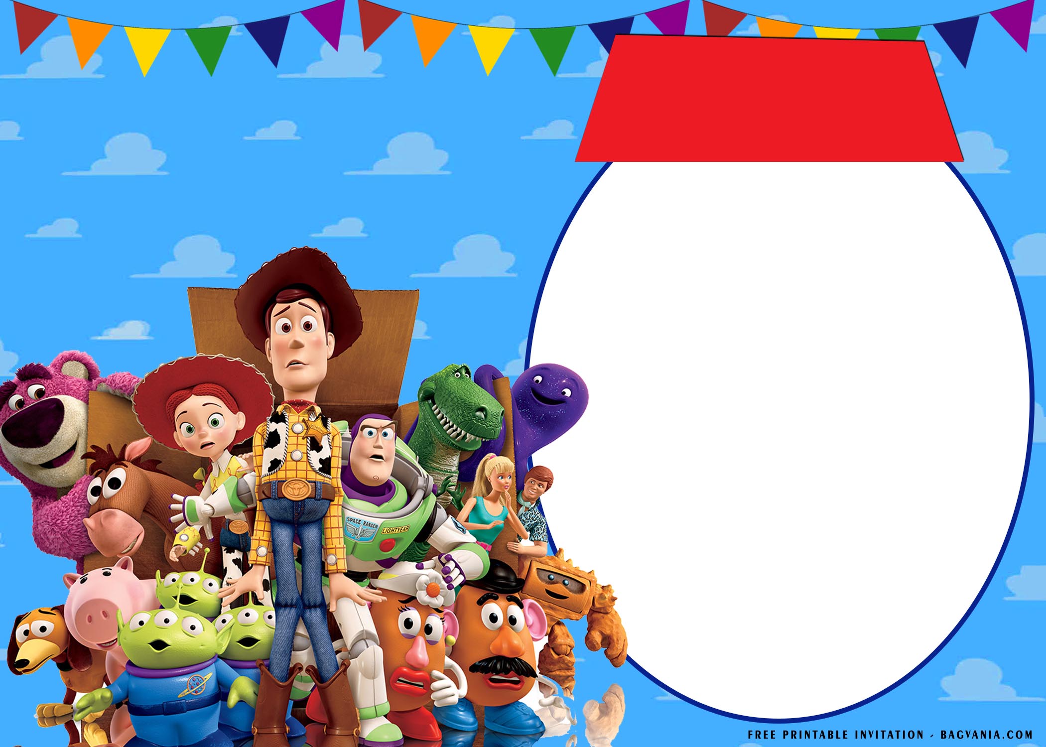 free toy story baby shower invitations