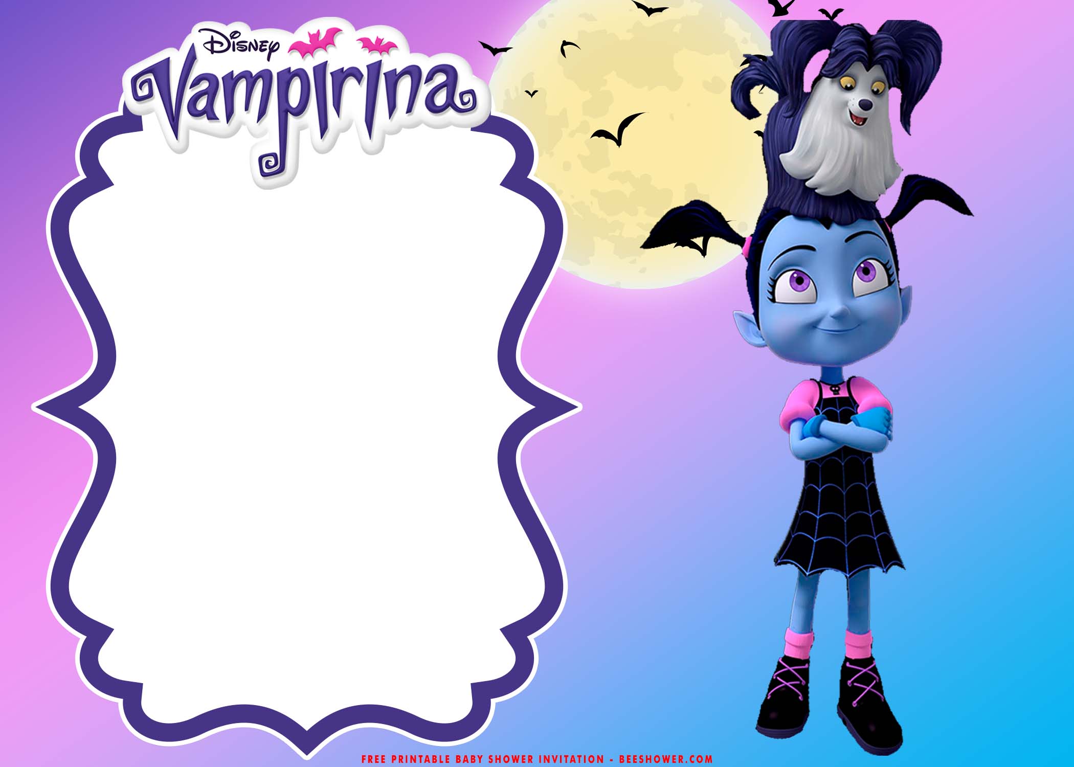 Free Printable Disney Vampirina Baby Shower Invitation Templates Free Printable Birthday Invitation Templates Bagvania