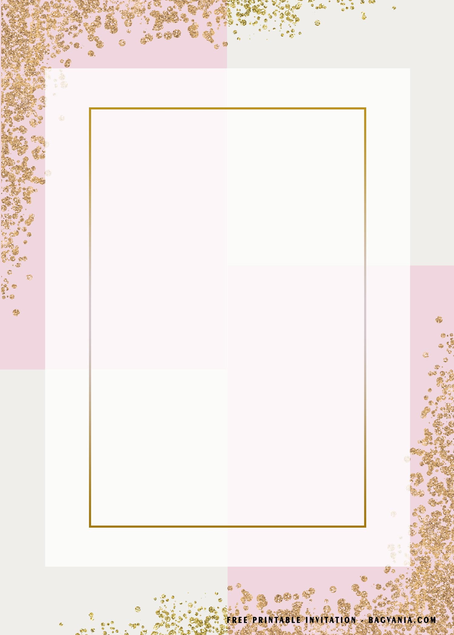 FREE Printable) – Blank Rectangle Birthday Invitation Templates Intended For Blank Templates For Invitations