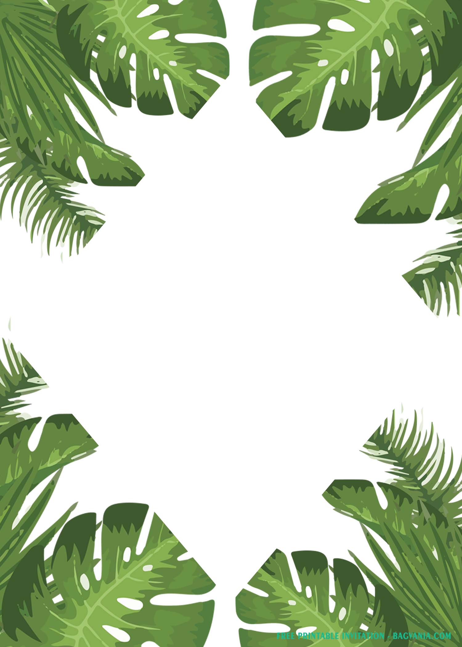 Printable Palm Leaf Pattern Cut out the shape and use it for coloring
