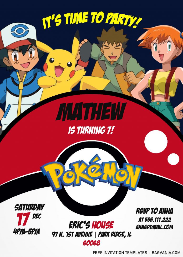 Pokemon Invitation Templates Editable With MS Word FREE Printable Pokemon Invitation Templates Editable With MS Word FREE Printable
