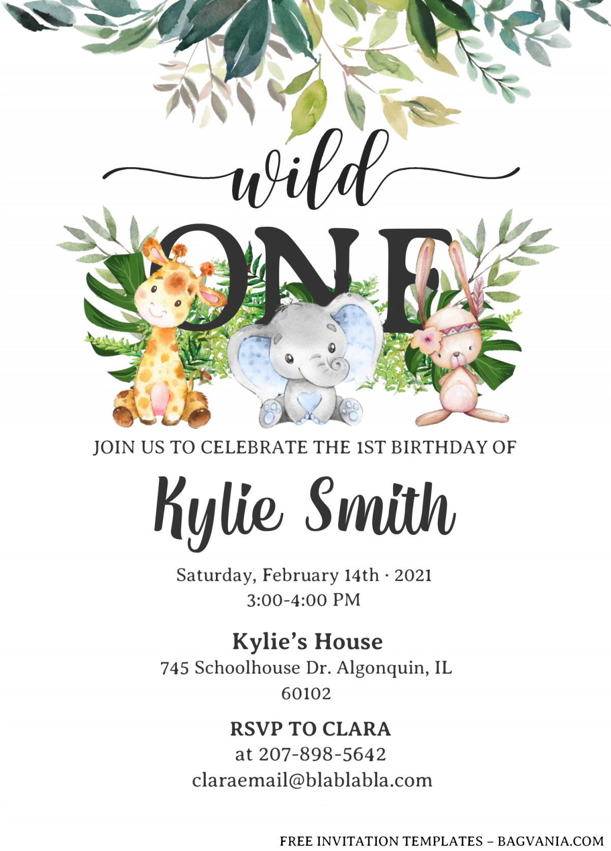 Wild One Invitation Templates Editable With MS Word FREE Printable