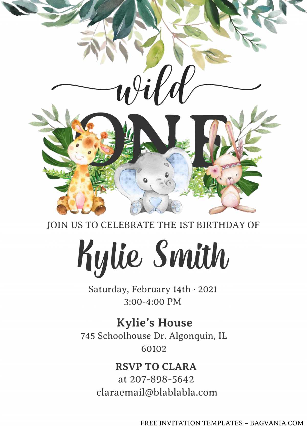 Wild One Invitation Templates – Editable With MS Word – FREE Printable Birthday Invitation