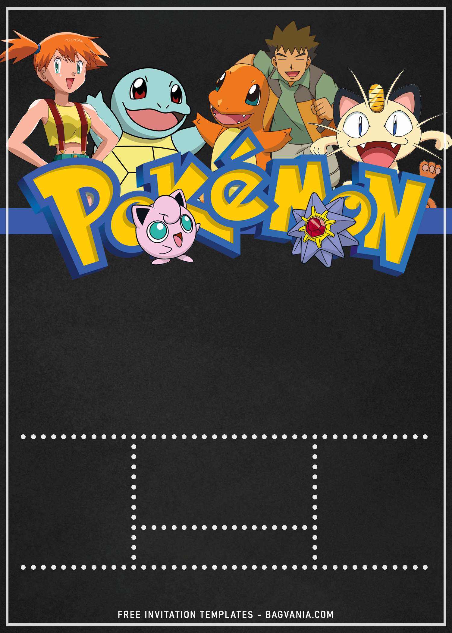 11+ Awesome Pokemon Chalkboard Invitation Templates For Boys Birthday