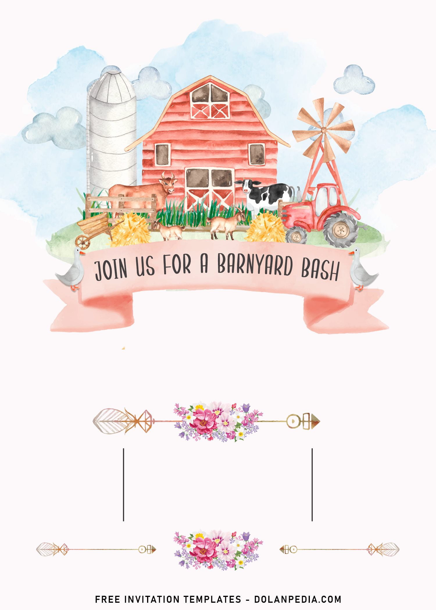11 Whimsical Farm Birthday Party Invitation Templates FREE Printable 11-whimsical-farm-birthday-party-invitation-templates-free-printable