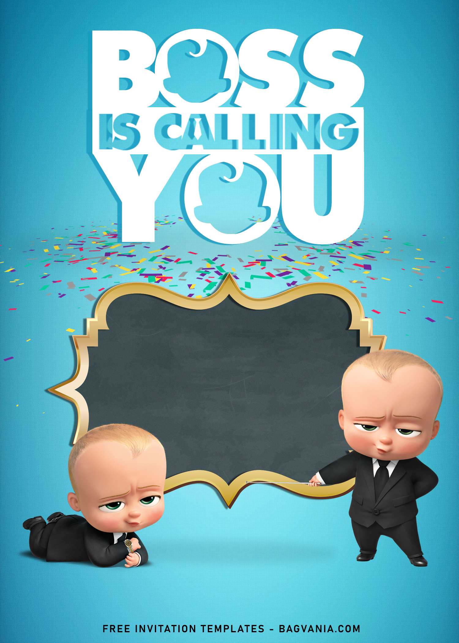 10 Awesome Boss Baby Birthday Invitation Templates Free Printable